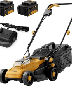 Brushless and Electric Lawn Mower with Grass Bag and Batteries