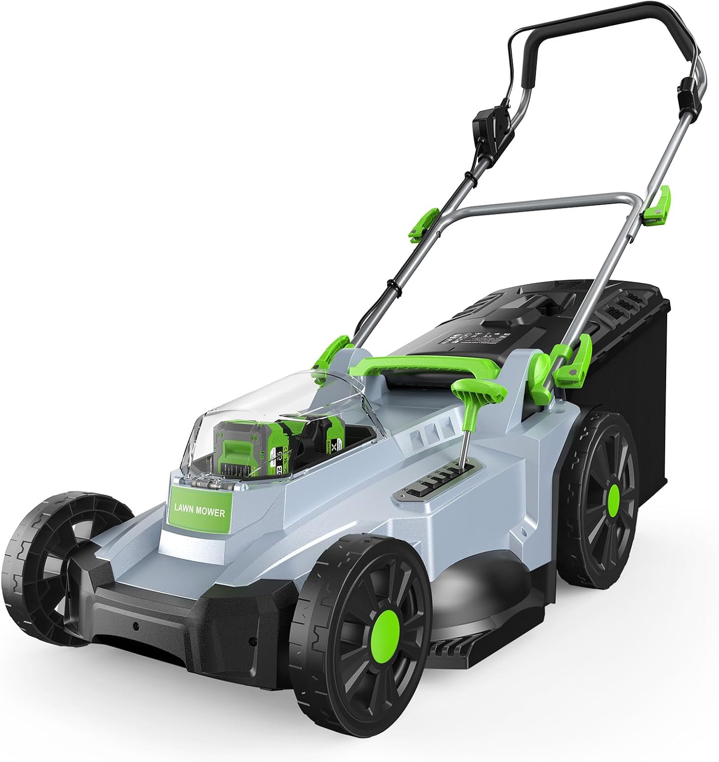 Cordless Lawn Mower, 17 in Walk Behind Lawn Mower for Yard & Garden - 1