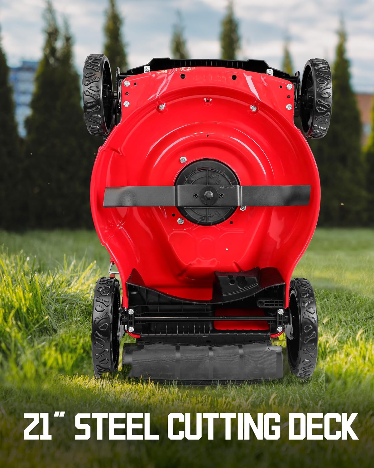 PowerSmart 40V 21" Cordless Lawn Mower, Up to 1/4 Acre, 2 x 40V 4.0Ah Batteries and a Charger Included, 6-Position Height Adjustment - Image 5