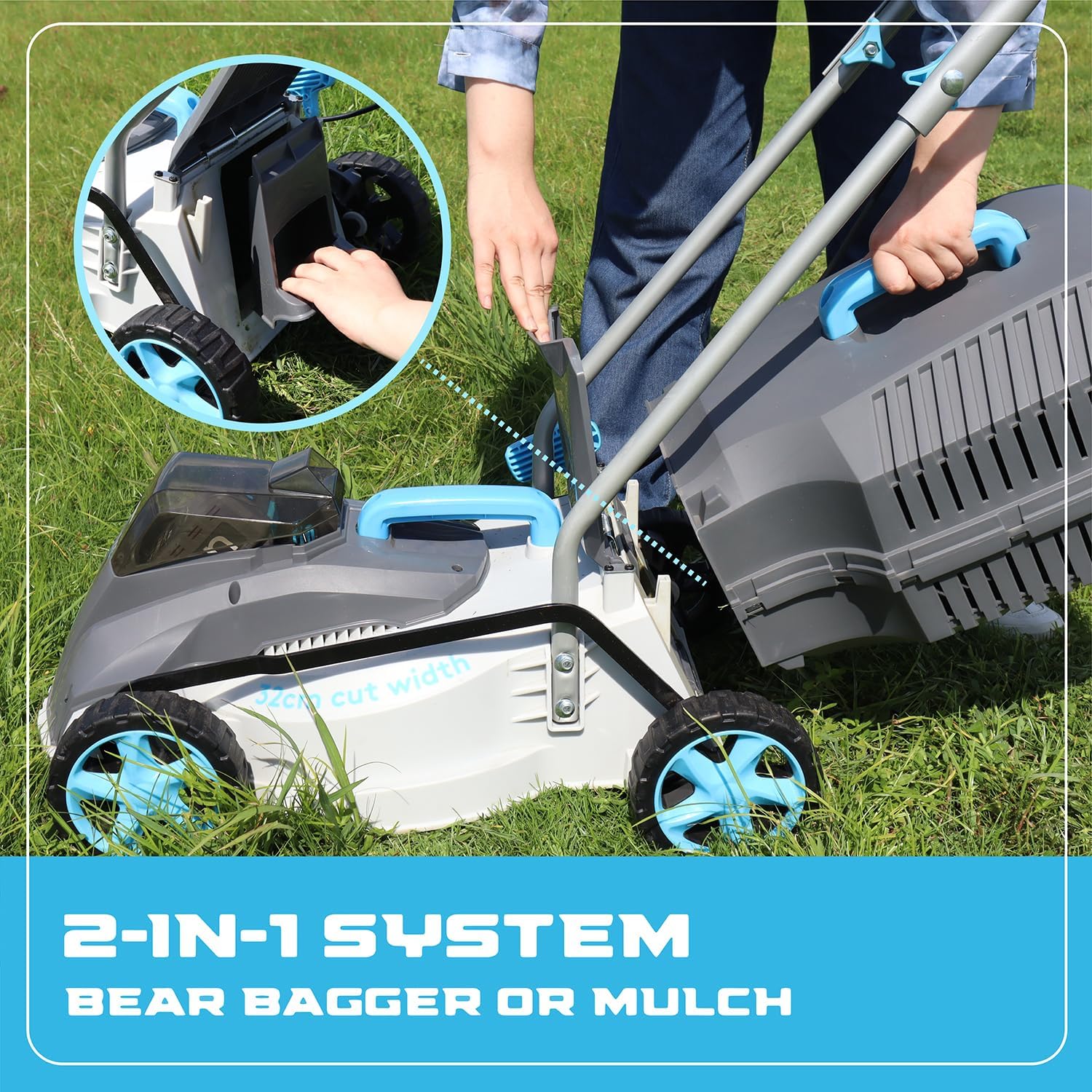 RB 40V 13" Brushless Cordless Lawn Mower with 4Ah Battery & Fast Charger - Image 6