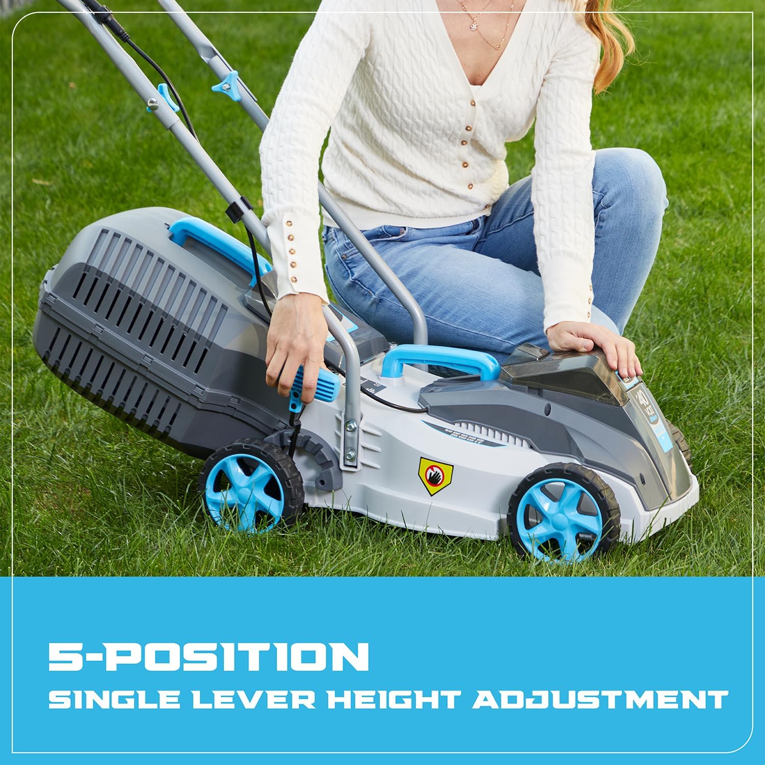 RB 40V 13" Brushless Cordless Lawn Mower with 4Ah Battery & Fast Charger - Image 5