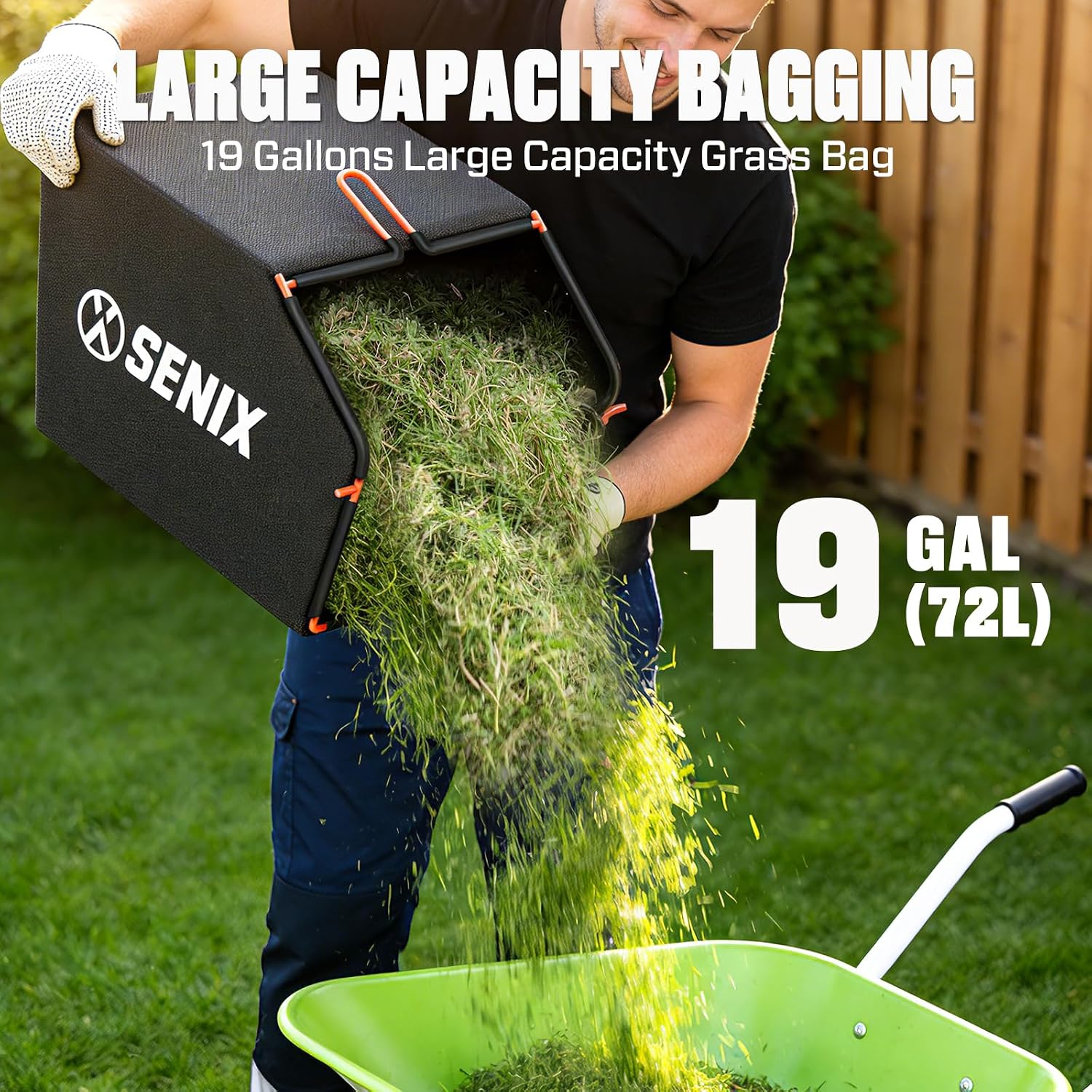 SENIX 22'' Self Propelled Gas Lawn Mower, 170cc Gas Lawnmower,Easy Start - Image 3