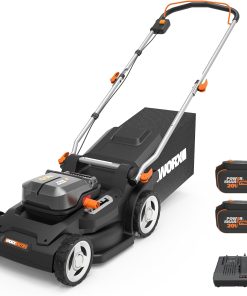 Worx Cordless Lawn Mower, 40V 17" 2-in-1 Grass Mower for 1/4 Acre, WG745
