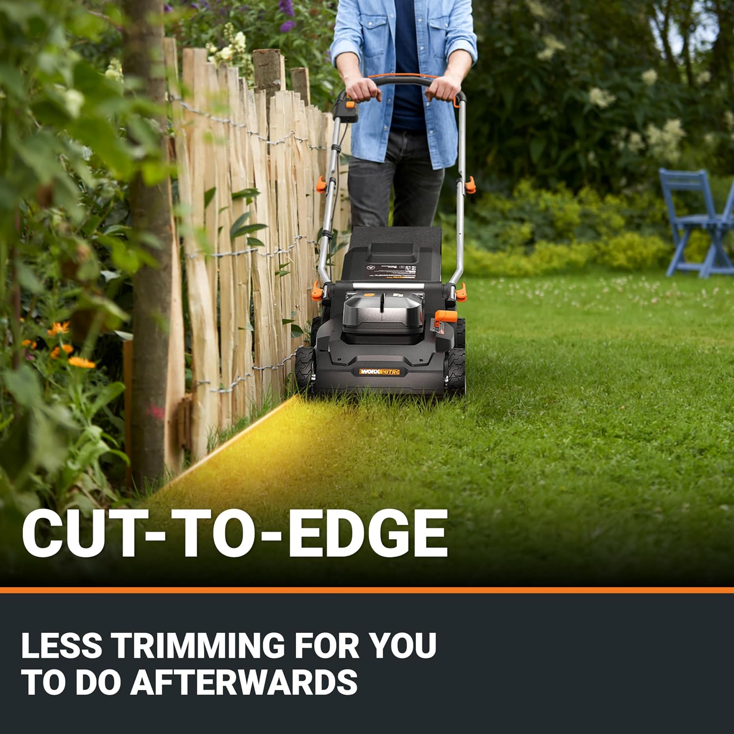 Worx Cordless Lawn Mower, 40V 17" 2-in-1 Grass Mower for 1/4 Acre, WG745 - Image 4