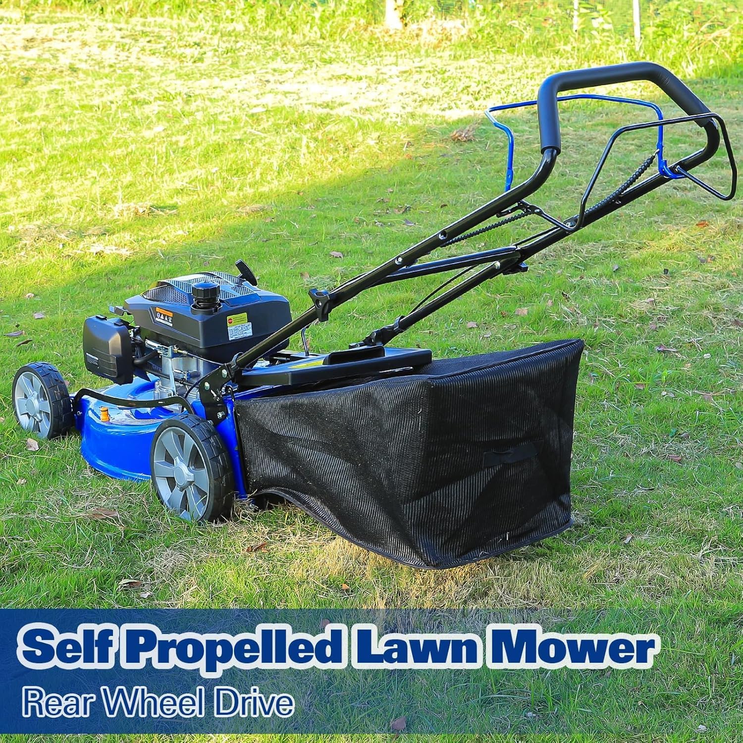 BILT HARD 21" Self Propelled Gas Lawn Mower – 201cc 4-Cycle OHV, 3-in-1 Bagging/Mulching/Side Discharge, 8 Adjustable Cutting Heights & Smooth Easy Start - Image 5