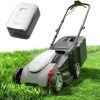 Litheli 14 Inch Battery Lawn Mower with 8.0Ah Long Runtime Battery, Brushless Motor, 5 Cutting Heights 1 to 2.5 Inch, 9 Gal Grass Catcher, Removable Handle, Ideal for Mid Size Lawns - 1