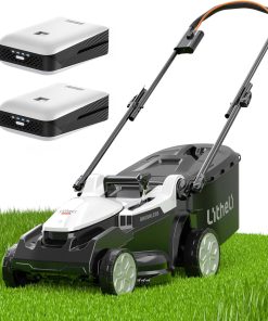 Litheli 16.5" Electric Lawn Mower Cordless, Brushless Lawnmower with 6-Height Adjust and 2 x 4.0Ah Batteries, for Garden and Yards