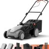Litheli 21 Cordless Lawn Mower, 2 x 8.0Ah Battery Powered Lawn Mower - 1