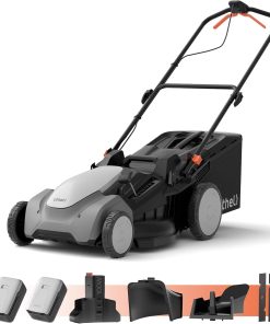 Litheli 21" Cordless Lawn Mower, 2 x 8.0Ah Battery Powered Lawn Mower