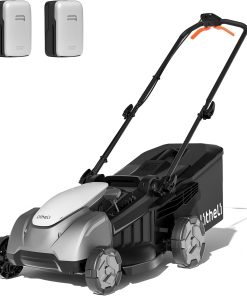 Litheli 40V 18" Cordless Lawn Mower, Brushless Motor, Electric Mower Battery Powered(2 x 5.0Ah Batteries), 2-in-1 Mulching & Bagging, for Small to Medium Yards